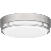 Quoizel Hale Large Flush Mount, Brushed Nickel/White Acrylic