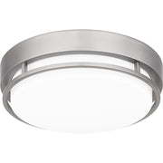 Quoizel Hale Large Flush Mount, Brushed Nickel/White Acrylic