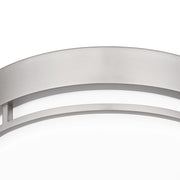 Quoizel Hale Large Flush Mount, Brushed Nickel/White Acrylic