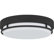 Quoizel Hale Large Flush Mount, Earth Black/White Acrylic