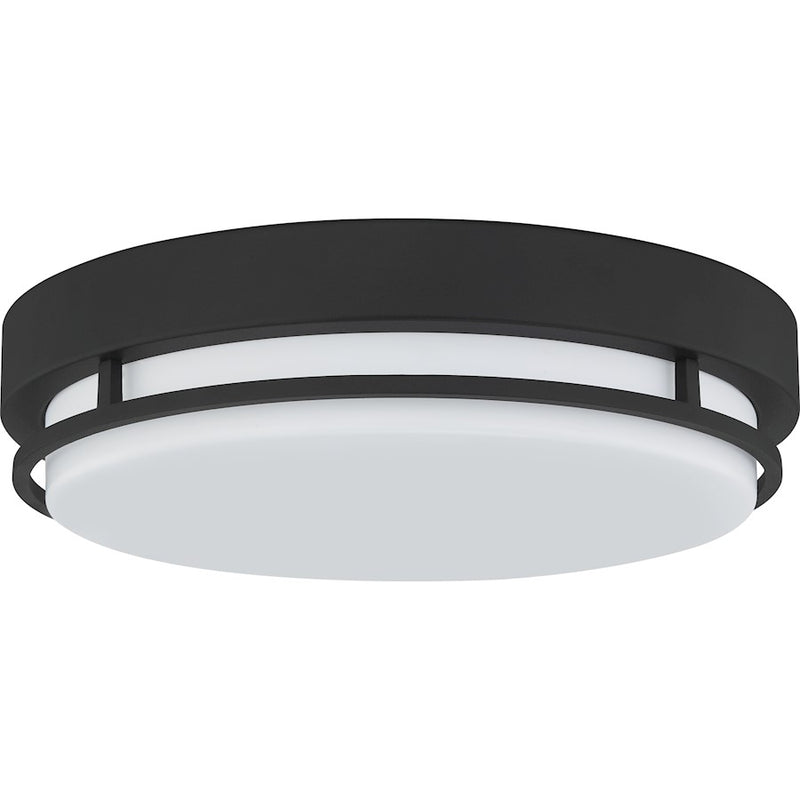 Quoizel Hale Large Flush Mount, Earth Black/White Acrylic