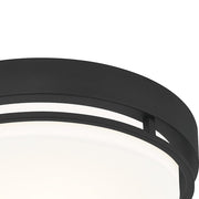 Quoizel Hale Large Flush Mount, Earth Black/White Acrylic
