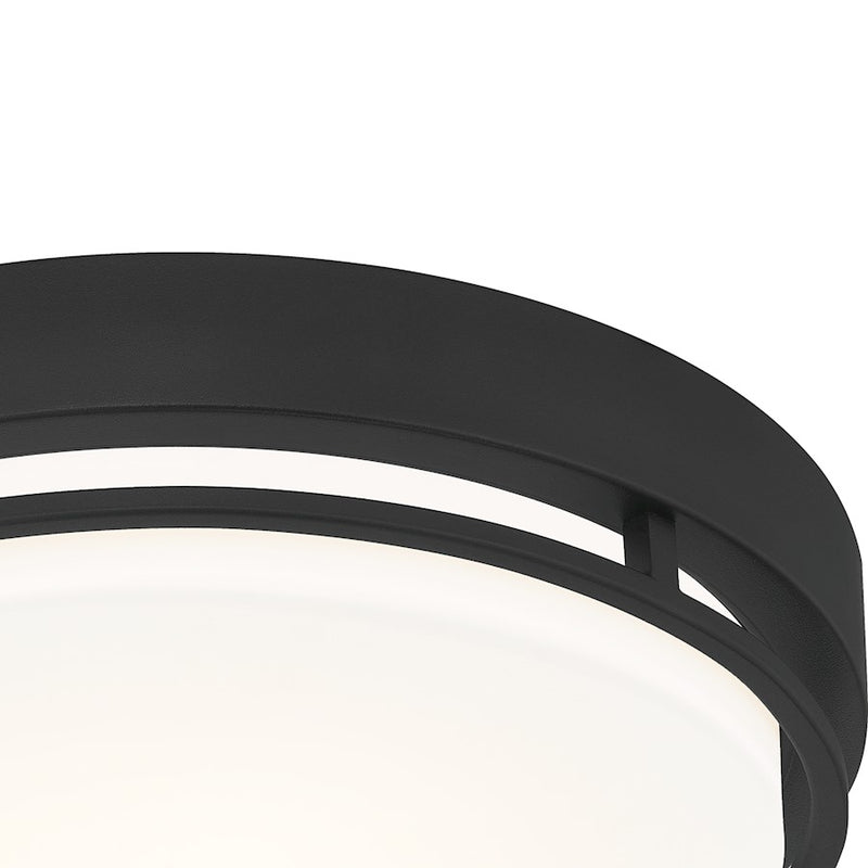 Quoizel Hale Large Flush Mount, Earth Black/White Acrylic