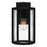 Quoizel Hazel 1 Light Outdoor Lantern, Earth Black/Clear Seeded