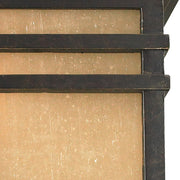 Quoizel Hillcrest 11in 2-Light Outdoor Lantern | Arts and Crafts Imperial Bronze and Amber Linen Glass | Front Entry & Porch | Model HC1612IB