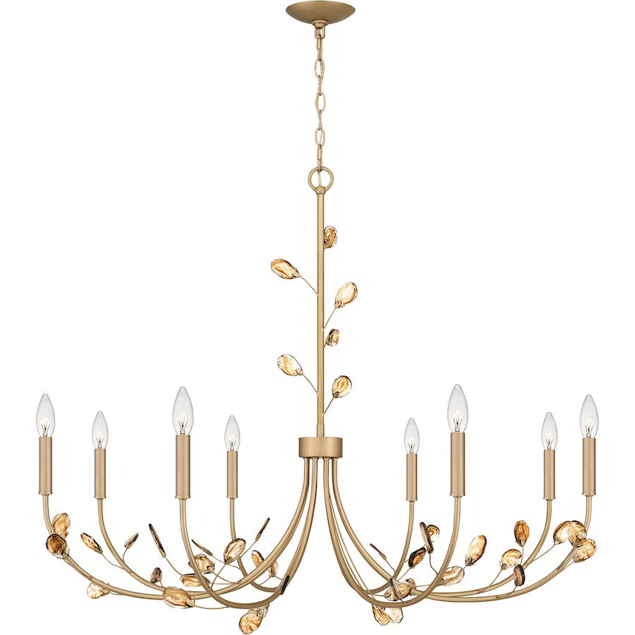 Quoizel Heiress 8 Light Chandelier, Bronze Gold - HEI5040BGD