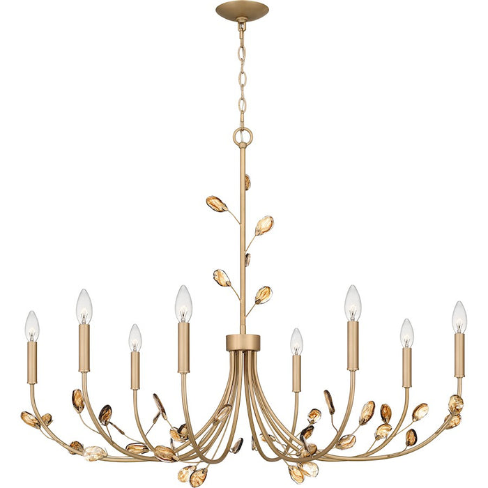 Quoizel Heiress 8 Light Chandelier, Bronze Gold