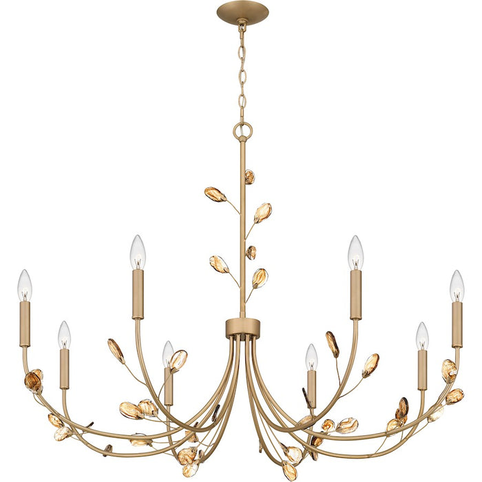 Quoizel Heiress 8 Light Chandelier, Bronze Gold