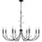 Quoizel Heiress 8 Light Chandelier, Matte Black