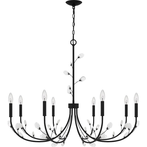 Quoizel Heiress 8 Light Chandelier, Matte Black