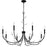 Quoizel Heiress 8 Light Chandelier, Matte Black