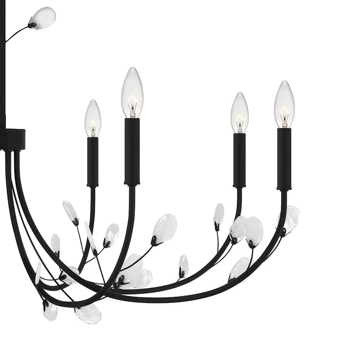 Quoizel Heiress 8 Light Chandelier, Matte Black