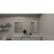 Quoizel Hinton 22in 3-Light Vanity Light | Traditional Aged Brass and Opal Etched Glass | Bathroom Vanity | 22 x 6.5 x 9 in | Model HIN8622AB