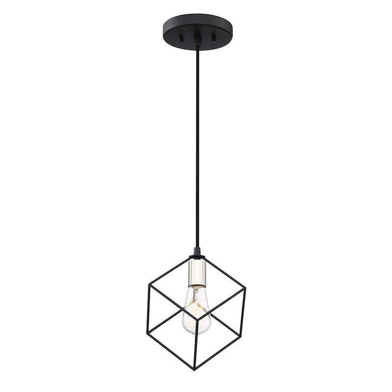 Quoizel Holograph Mini Pendant, Earth Black