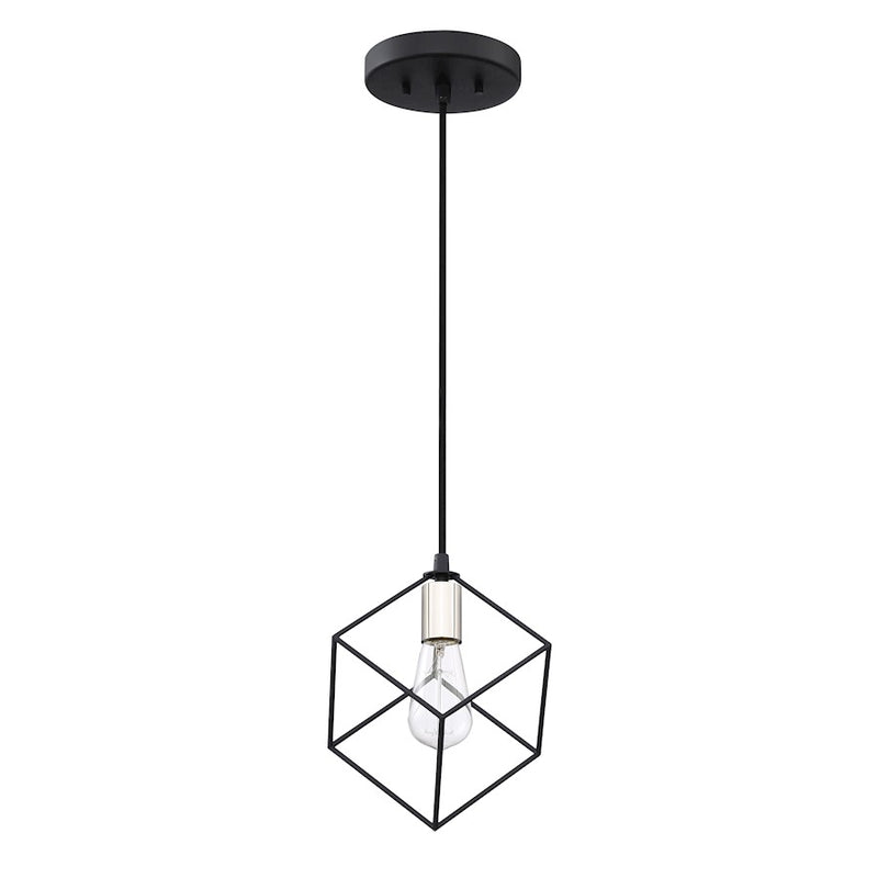 Quoizel Holograph Mini Pendant, Earth Black