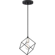 Quoizel Holograph Mini Pendant, Earth Black