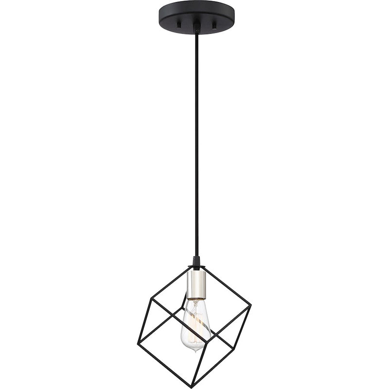 Quoizel Holograph Mini Pendant, Earth Black
