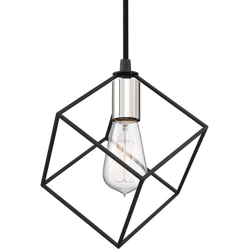Quoizel Holograph Mini Pendant, Earth Black