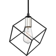 Quoizel Holograph Mini Pendant, Earth Black