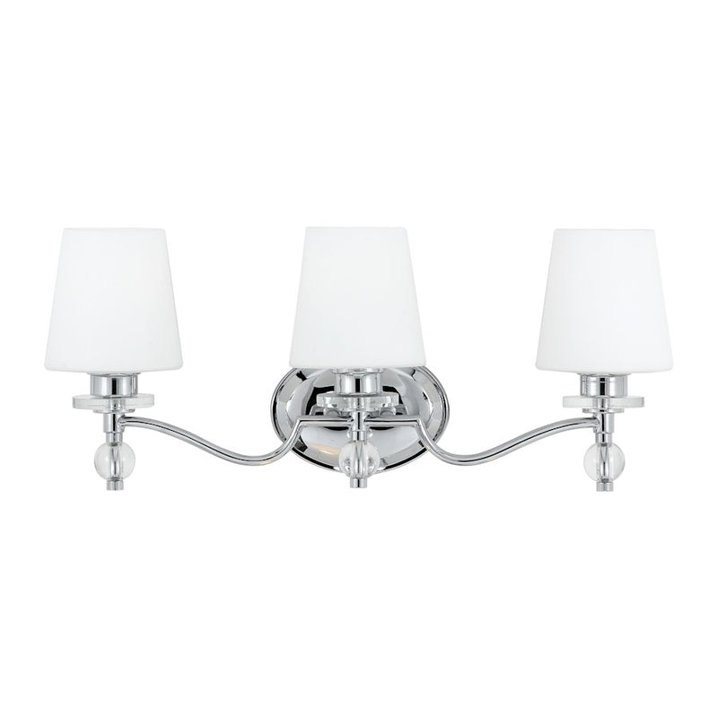 Quoizel 3 Light Hollister Bath Fixture in Polished Chrome