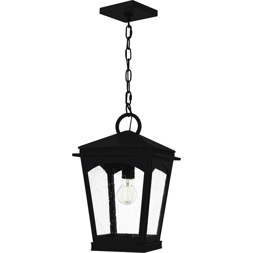 Quoizel Huck 1Lt 18" Outdoor Lantern, Earth Black/Clear Seedy - HUK1910EK