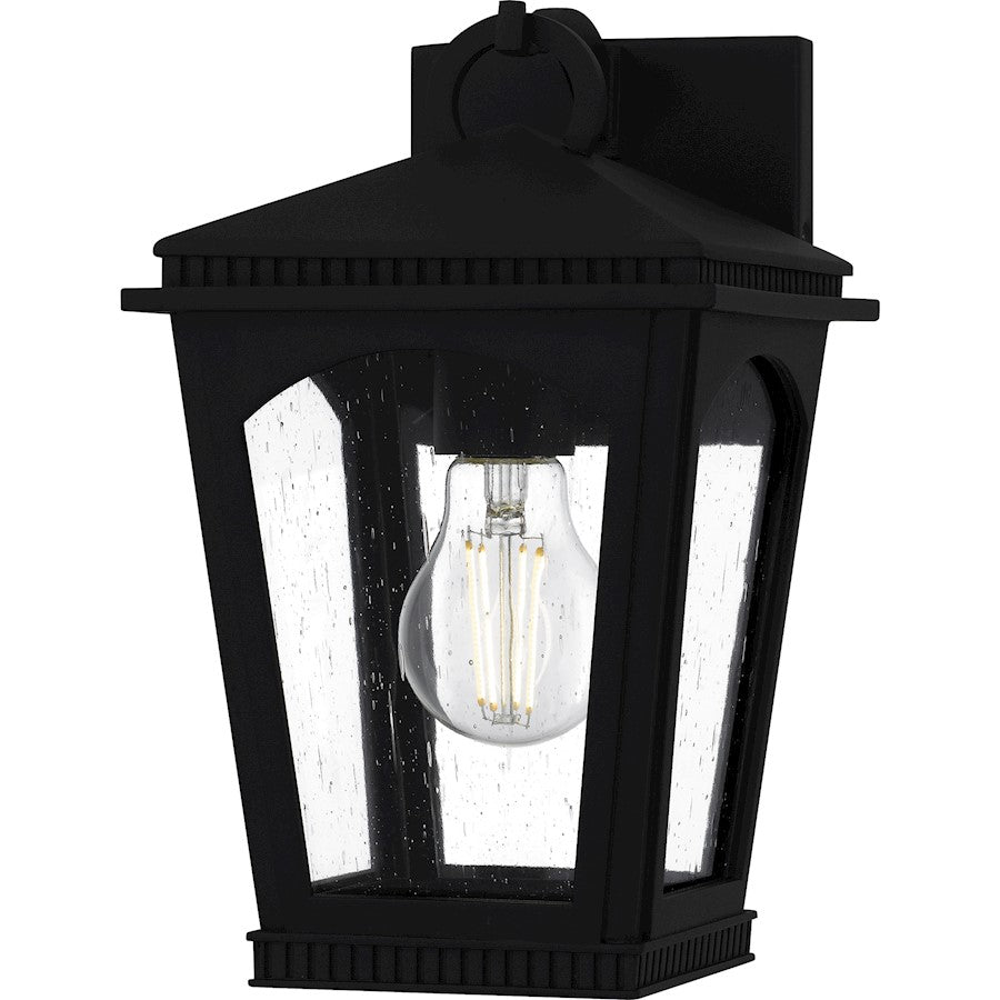 Quoizel Huck 1Lt 11" Outdoor Lantern, Earth Black/Clear Seedy - HUK8406EK