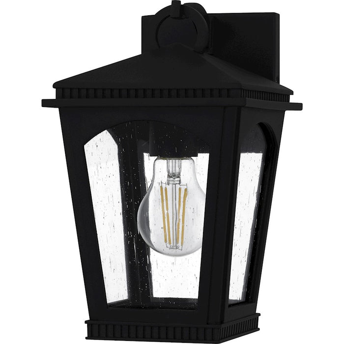 Quoizel Huck 1Lt 11" Outdoor Lantern, Earth Black/Clear Seedy