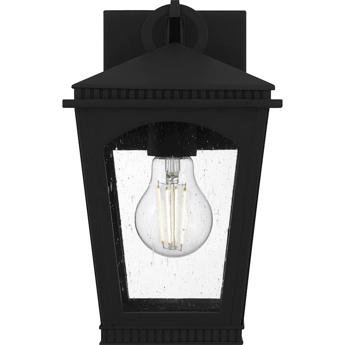 Quoizel Huck 1Lt 11" Outdoor Lantern, Earth Black/Clear Seedy