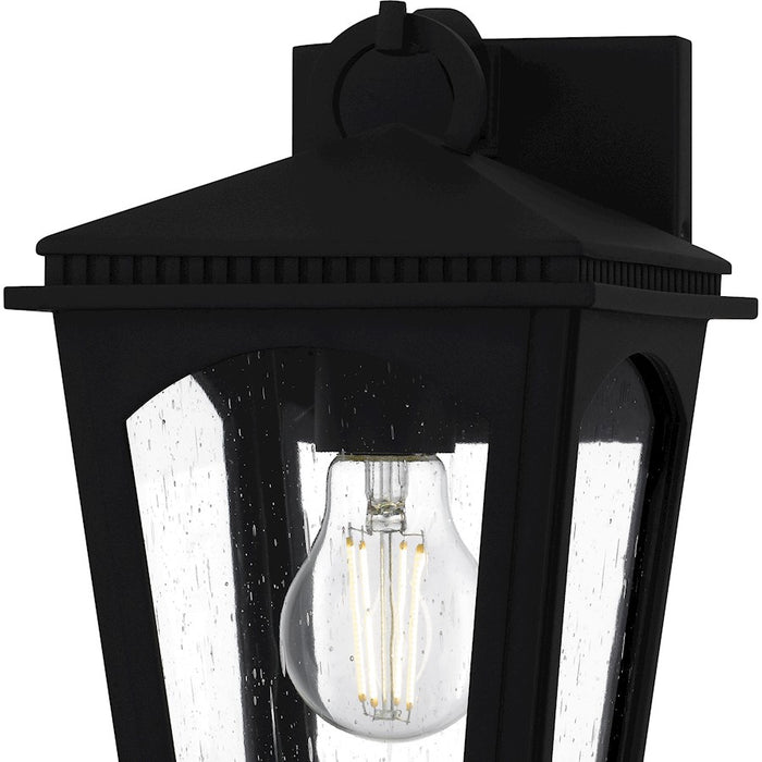 Quoizel Huck 1Lt 11" Outdoor Lantern, Earth Black/Clear Seedy