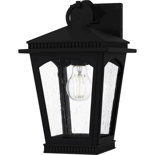 Quoizel Huck 1Lt 13" Outdoor Lantern, Earth Black/Clear Seedy - HUK8408EK