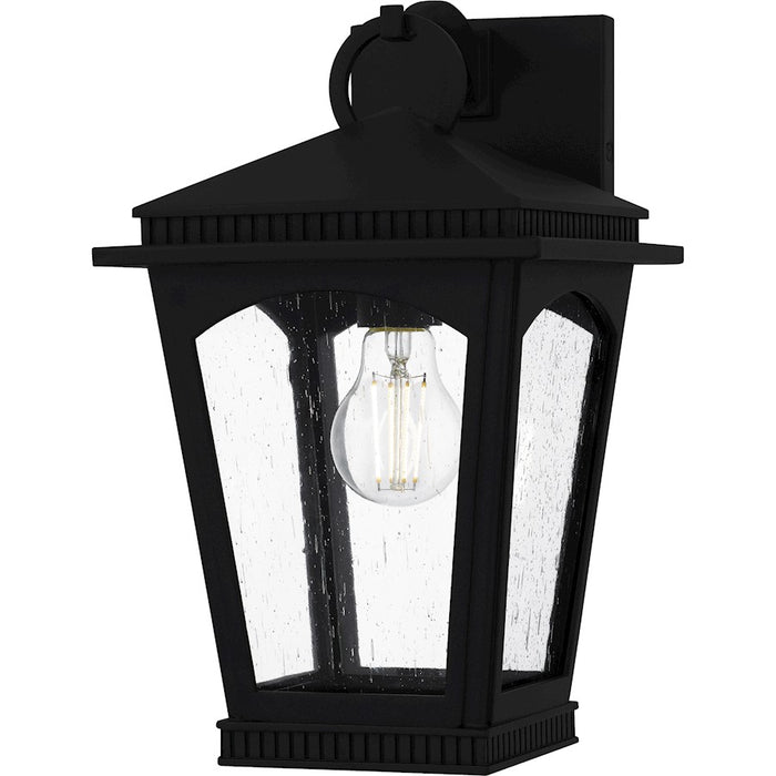 Quoizel Huck 1Lt 13" Outdoor Lantern, Earth Black/Clear Seedy - HUK8408EK