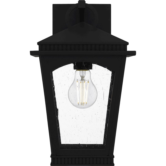 Quoizel Huck 1Lt 13" Outdoor Lantern, Earth Black/Clear Seedy