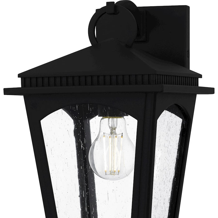 Quoizel Huck 1Lt 13" Outdoor Lantern, Earth Black/Clear Seedy