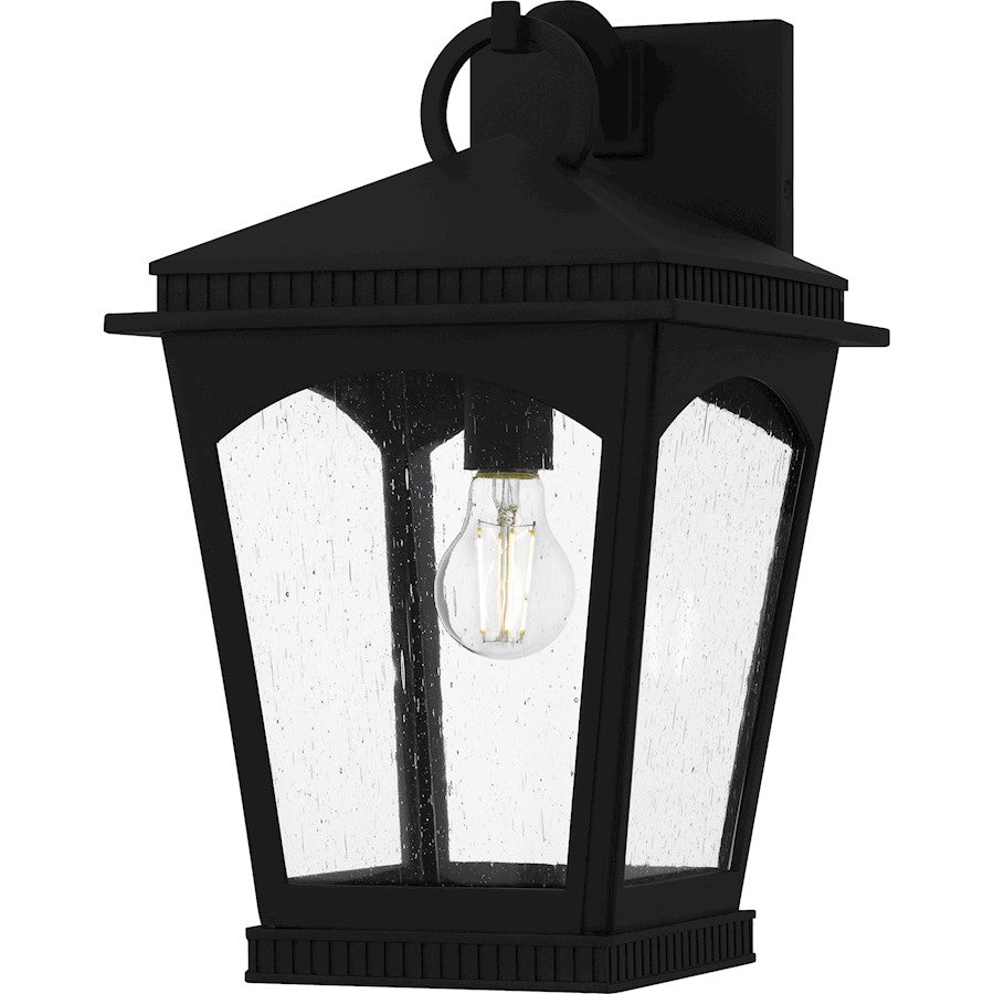 Quoizel Huck 1Lt 17" Outdoor Lantern, Earth Black/Clear Seedy - HUK8410EK