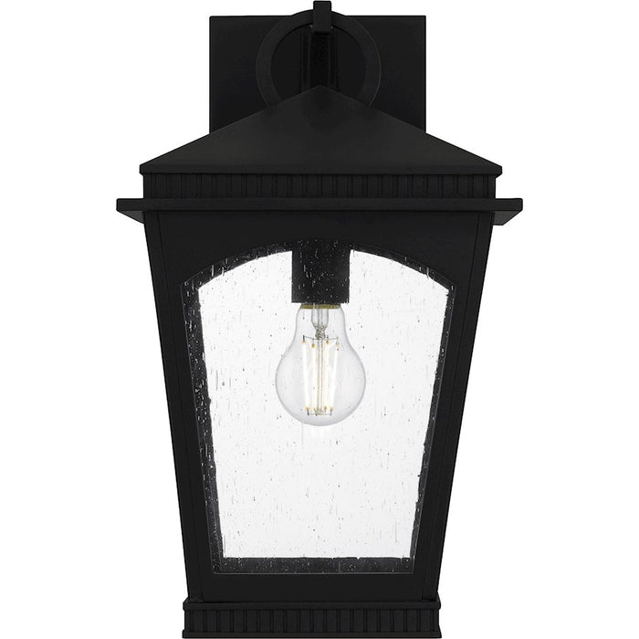 Quoizel Huck 1Lt 17" Outdoor Lantern, Earth Black/Clear Seedy