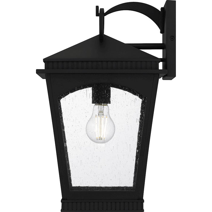 Quoizel Huck 1Lt 17" Outdoor Lantern, Earth Black/Clear Seedy