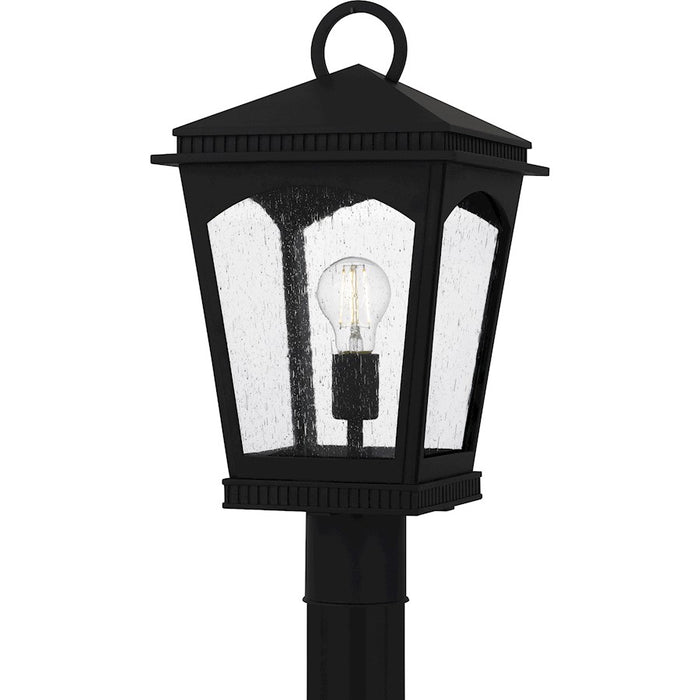 Quoizel Huck 1Lt 19" Outdoor Lantern, Earth Black/Clear Seedy - HUK9010EK