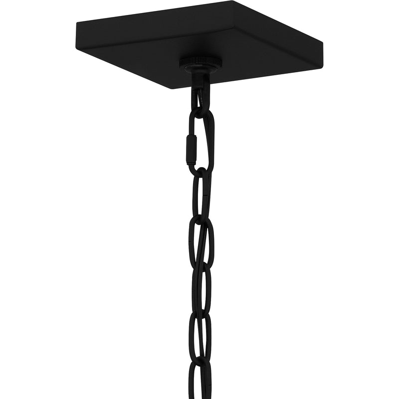 Quoizel Hull 10in 3-Light Outdoor Lantern | Traditional Matte Black and Clear Beveled Glass | Covered Patio & Entryway | Model HUL1909MBK
