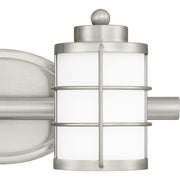 Quoizel Hazlett 2 Light Bath Light, Brushed Nickel/Opal Etched