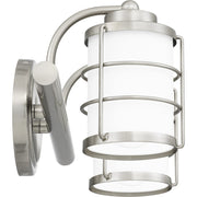 Quoizel Hazlett 2 Light Bath Light, Brushed Nickel/Opal Etched