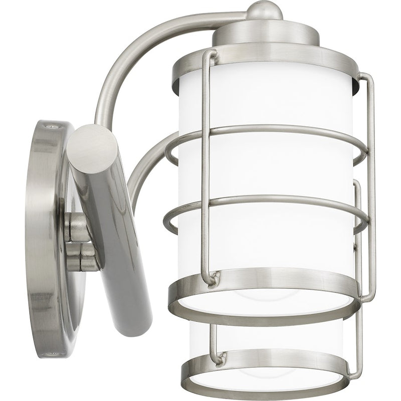 Quoizel Hazlett 2 Light Bath Light, Brushed Nickel/Opal Etched