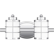Quoizel Hazlett 2 Light Bath Light, Polished Chrome/Opal Etched