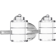 Quoizel Hazlett 2 Light Bath Light, Polished Chrome/Opal Etched