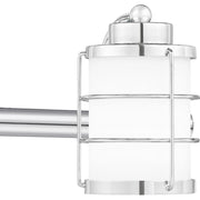 Quoizel Hazlett 3 Light Bath Light, Polished Chrome/Opal Etched