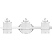 Quoizel Hazlett 3 Light Bath Light, Polished Chrome/Opal Etched