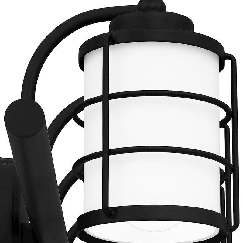 Quoizel Hazlett 4 Light Bath Light, Matte Black/Opal Etched