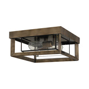 Quoizel Infinger 2 Light Semi-Flush Mount, Statuary Bronze/Seeded