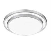 Quoizel Irving 14" Semi-Flush Mount, Brushed Aluminum/White
