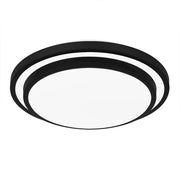 Quoizel Irving 14" Semi-Flush Mount, Matte Black/White