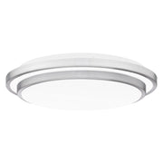 Quoizel Irving 16" Semi-Flush Mount, Brushed Aluminum/White